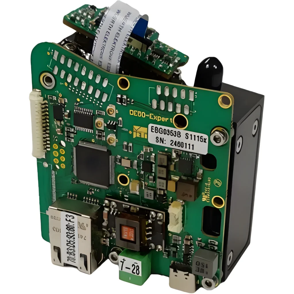 Advanced OEM spectrometer electronics assembly featuring integrated PCB circuitry, optical sensing components, embedded processing modules, and compact industrial spectral measurement architecture.