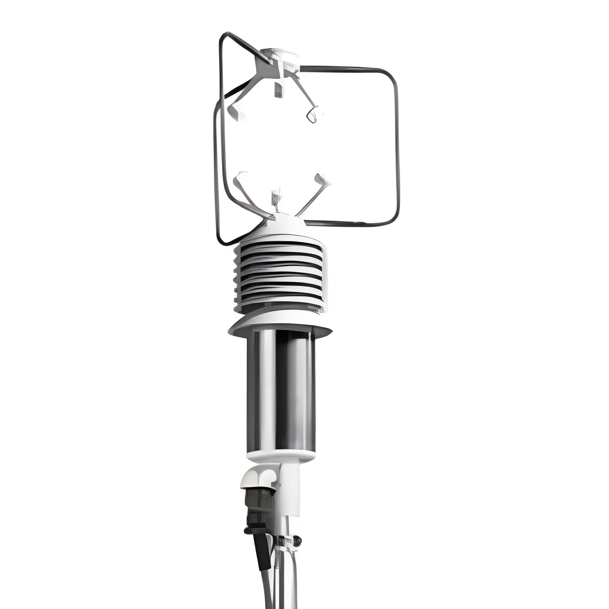 HD2003 3-axis ultrasonic anemometer with protective frame and integrated sensor housing, designed for precise 3D wind measurement and environmental monitoring applications.