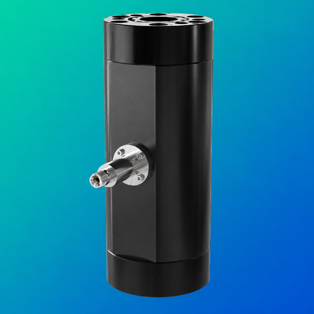 Screw volumeter LABOPLUS-VHSX with a black cylindrical housing and stainless steel process connection.