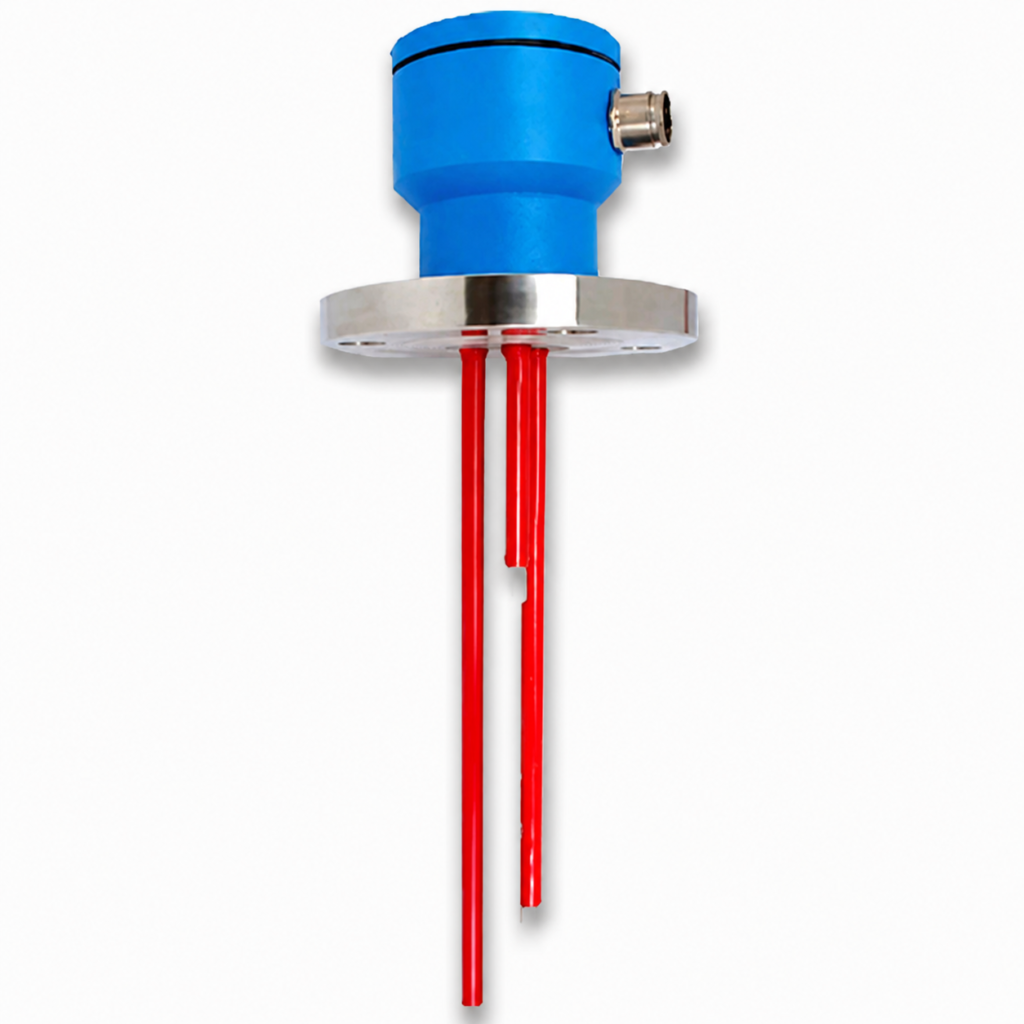 Conductivity Level Switch with dual probe electrodes for accurate level detection of conductive liquids in industrial tanks and process applications.