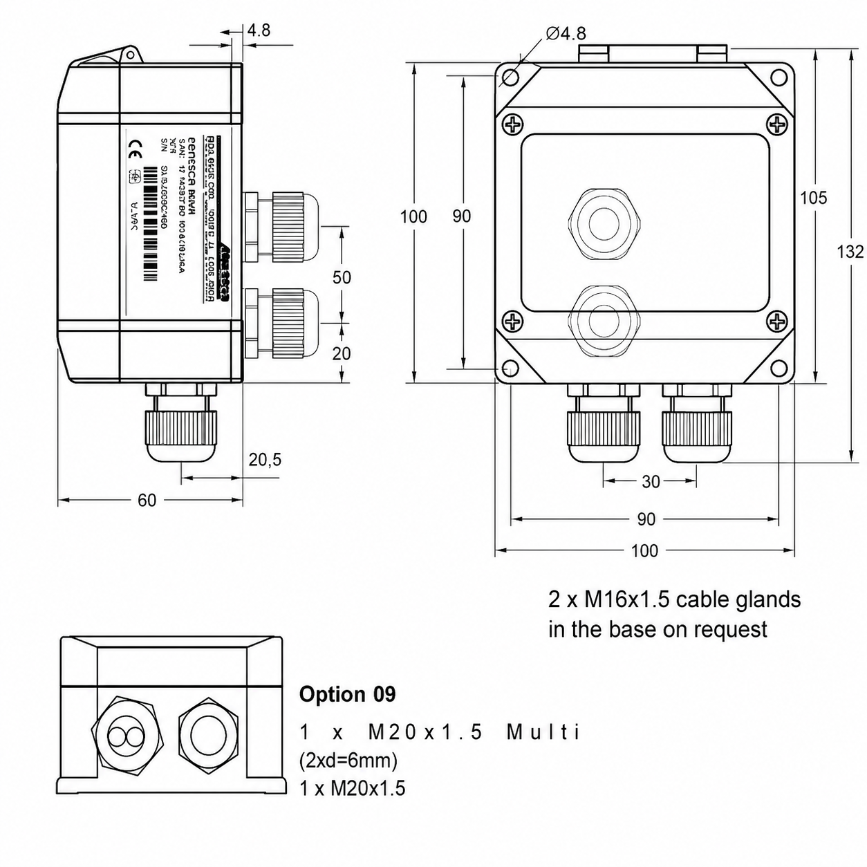 Conductivity measuring device LF1010 with compact industrial housing, digital display, membrane keypad, sensor connection interface, and rugged design for accurate conductivity measurement, water quality monitoring, and industrial process control.