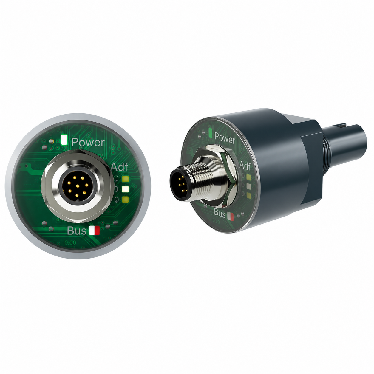 Digital Conductivity Converter CONDIX4613 with compact field-mount housing, M12 industrial connectors, LED status indicators, digital communication interface, and rugged design for accurate conductivity measurement, signal conversion, and industrial water treatment applications.