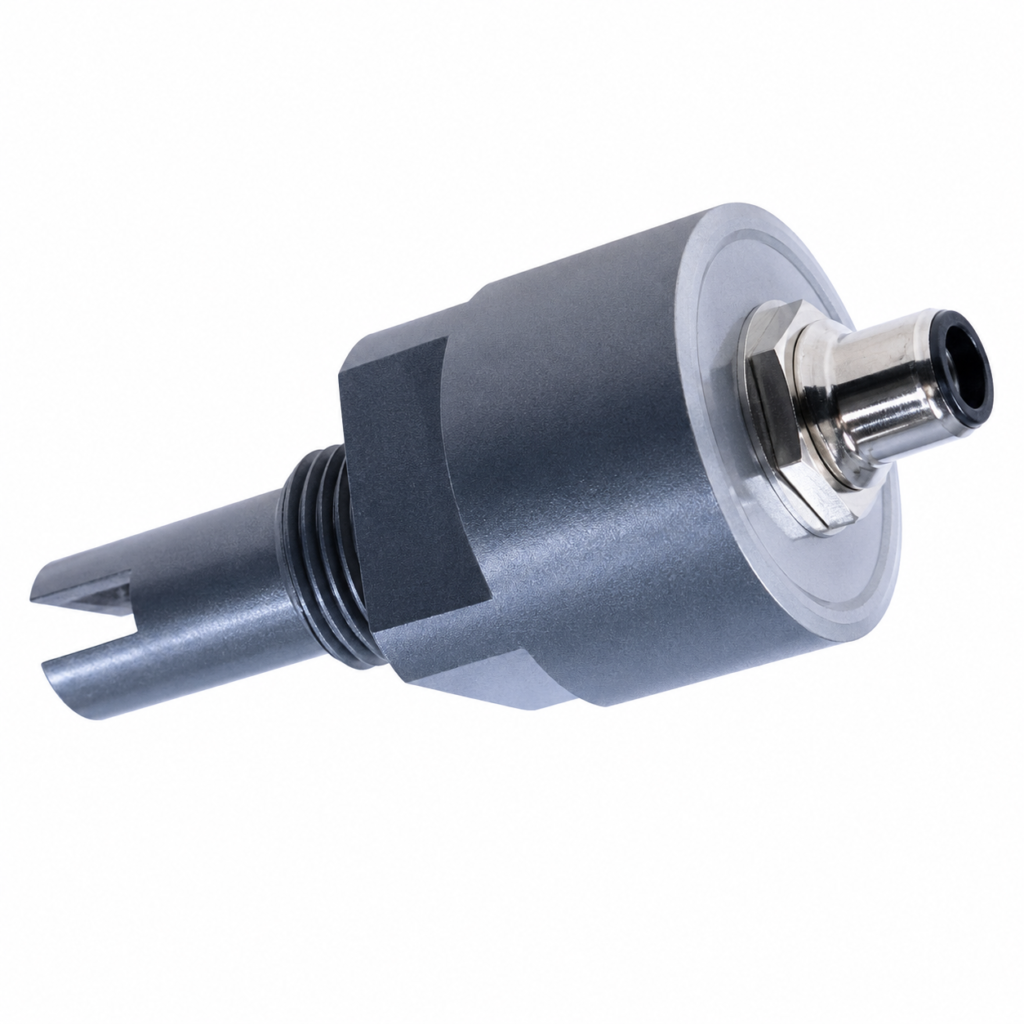 Digital Conductivity Converter CONDIX4613 with compact field-mount housing, M12 industrial connectors, LED status indicators, digital communication interface, and rugged design for accurate conductivity measurement, signal conversion, and industrial water treatment applications.