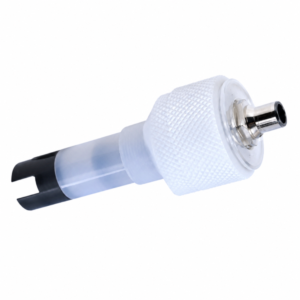 Digital Conductivity Converter CONDIX4623 with compact field-mount housing, M12 industrial connectors, LED status indicators, digital communication interface, and rugged design for accurate conductivity measurement, signal conversion, and industrial water treatment applications.