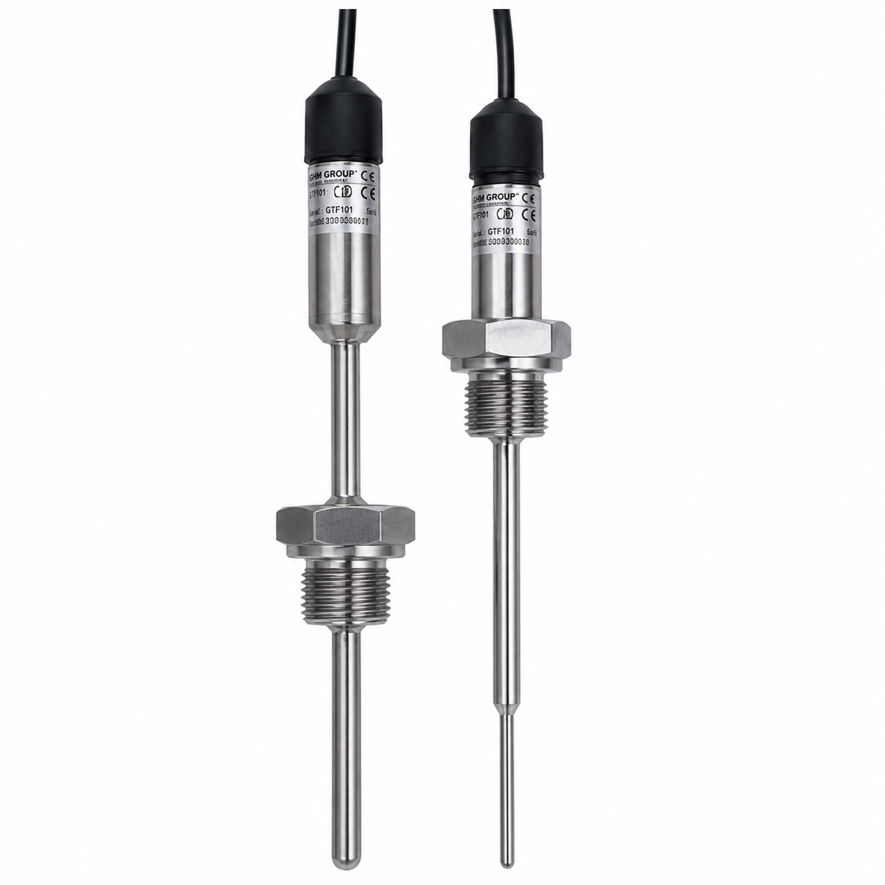 GTF102-Ex explosion-proof industrial Pt100 temperature probe with threaded stainless steel sensor for hazardous areas.