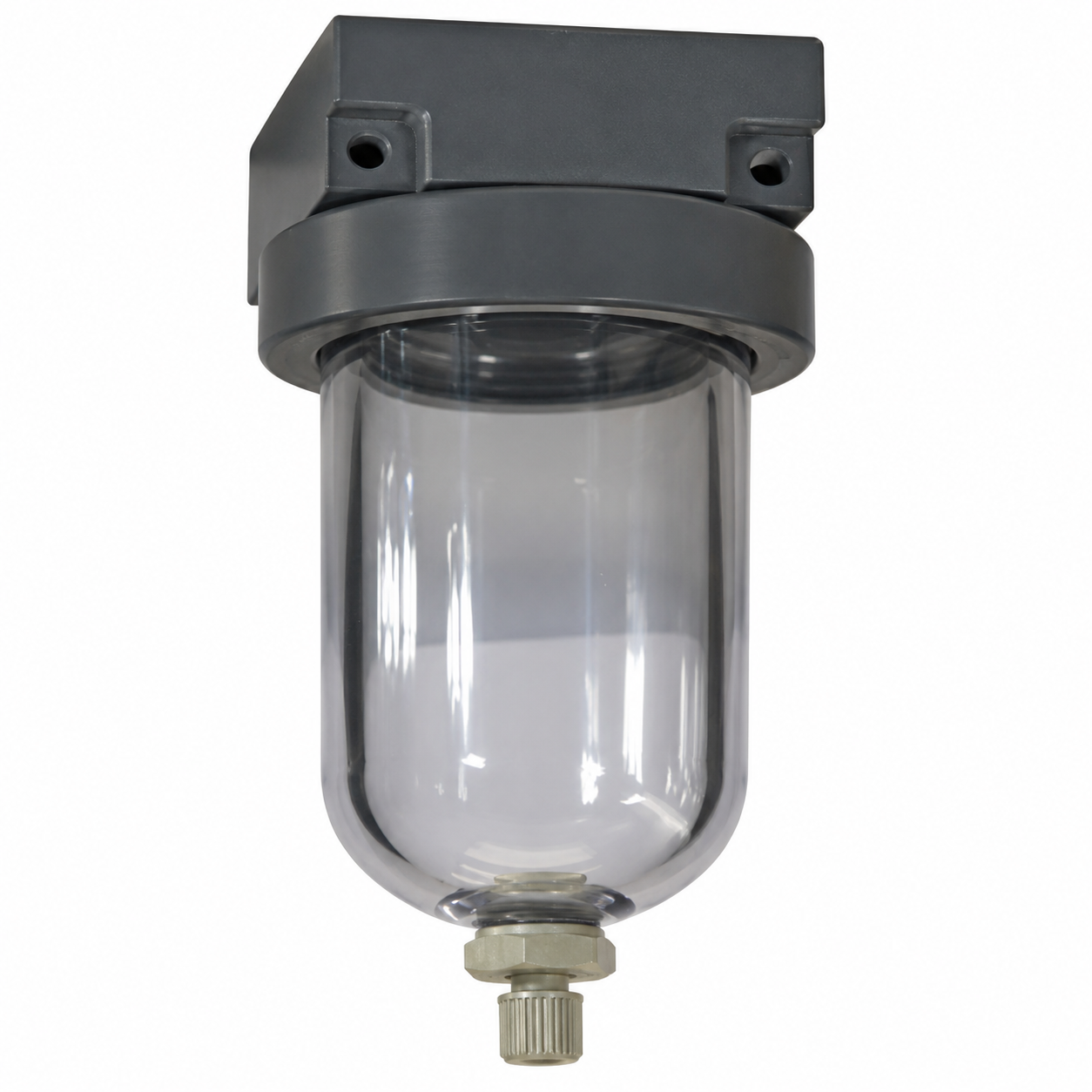 KCl-Reservoir NFG70 with transparent refillable electrolyte reservoir, chemical-resistant housing, secure tubing connections, and wall-mount design for continuous KCl electrolyte supply to industrial pH and ORP measurement systems.