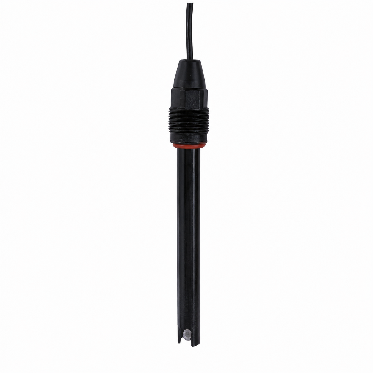 Low maintenance pH electrode GE 108-BNC with durable plastic body, integrated cable connection, low-maintenance reference system, and robust sensor tip for reliable pH measurement in industrial water treatment and process applications.
