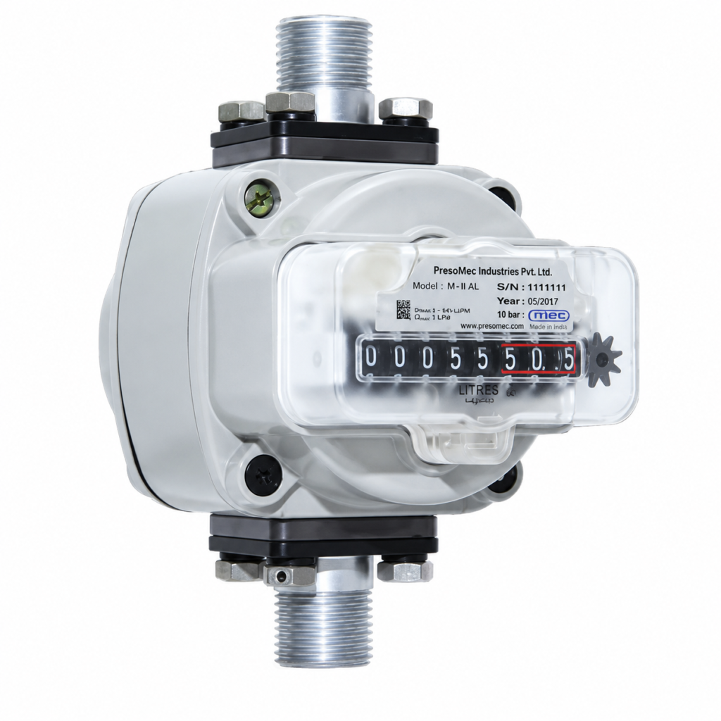 Compact Miniature RPD Gas Flow Meter (LRZ) with mechanical register for precise low-flow gas measurement.