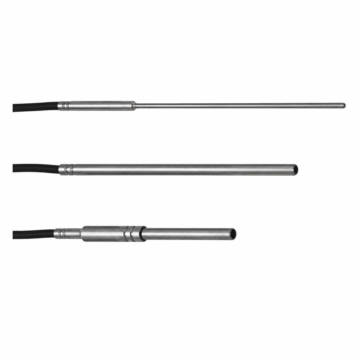GTF101 K NiCr-Ni industrial thermocouple probe with stainless steel immersion sensor for industrial temperature measurement.