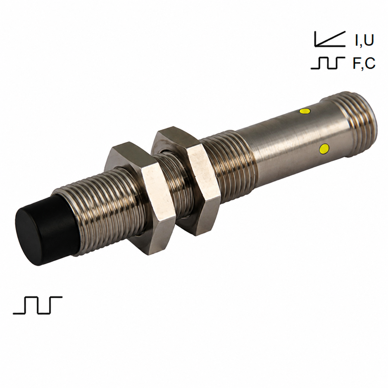 Speed sensor LABO-D-I/U/F/C with compact industrial housing, configurable pulse and frequency outputs, rugged sensor interface, and DIN rail mounting for accurate rotational speed measurement, monitoring, and signal conversion in industrial automation systems.