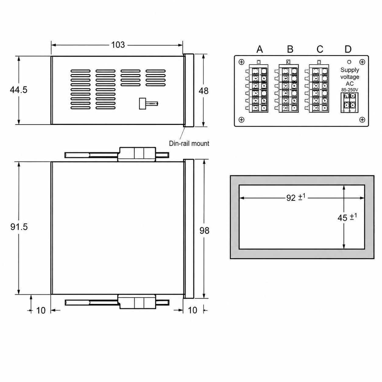 pH and Redox measuring device pH9648.