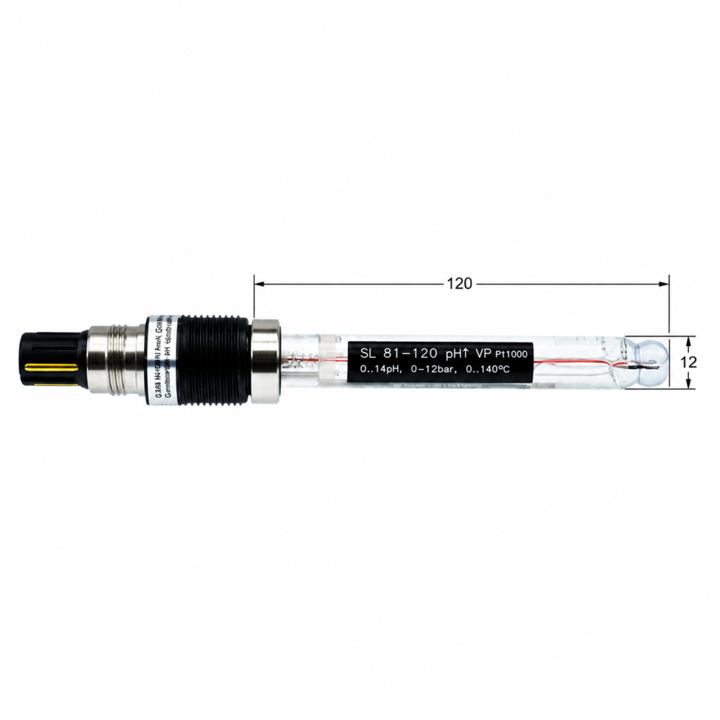 pH combined electrode with Pt1000 SL81-120pHT-VP