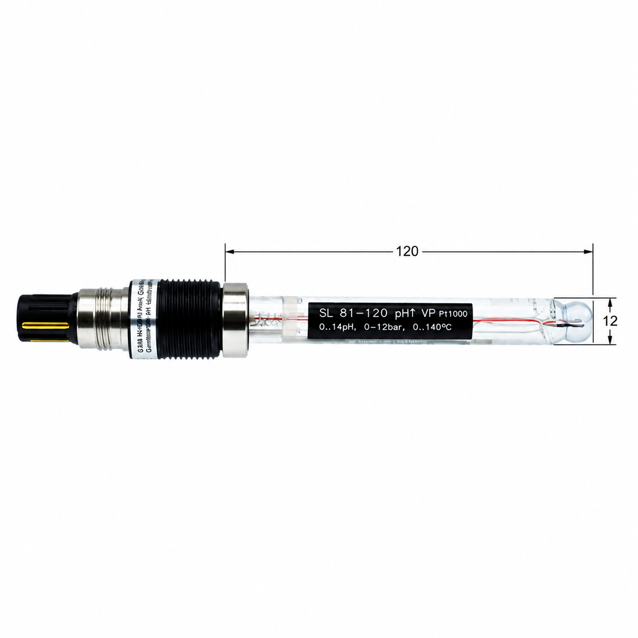 pH combined electrode with Pt1000 SL81-120pHT-VP