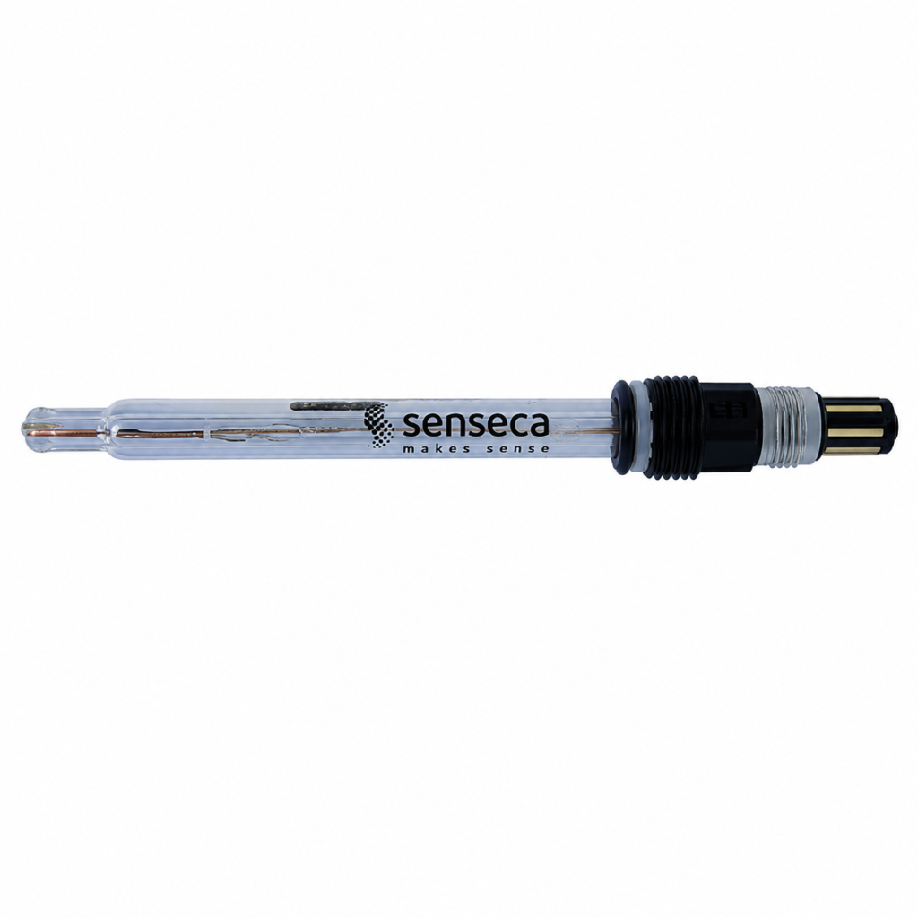pH combined electrode pH121 with integrated Pt1000 temperature sensor, durable glass electrode body, threaded process connection, and industrial connector for accurate simultaneous pH and temperature measurement in water treatment and process applications.