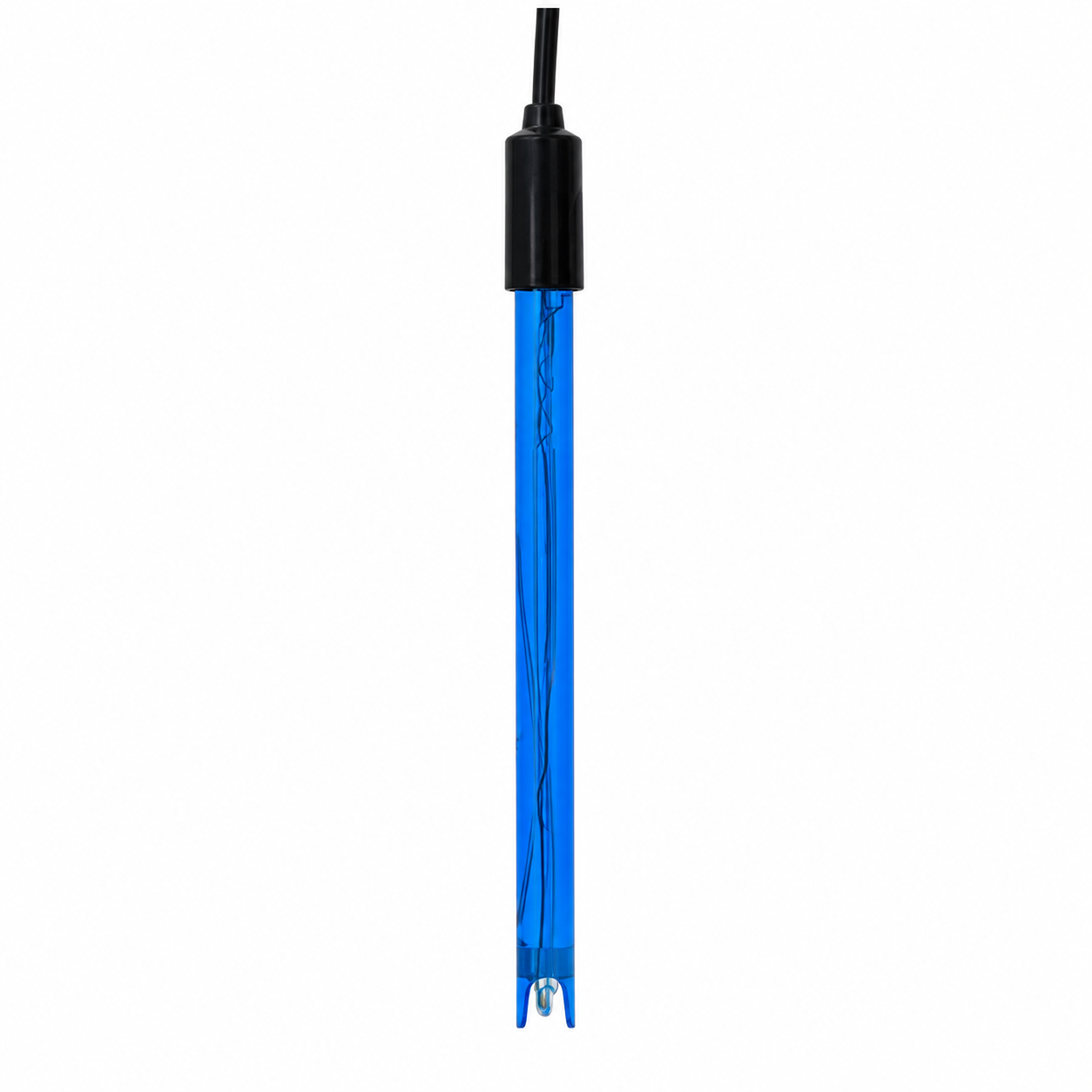 pH electrode with integrated Pt1000 GE 135 featuring a durable glass measuring body, built-in Pt1000 temperature sensor, cable connection, and robust design for simultaneous pH and temperature measurement in industrial process, water treatment, and laboratory applications.